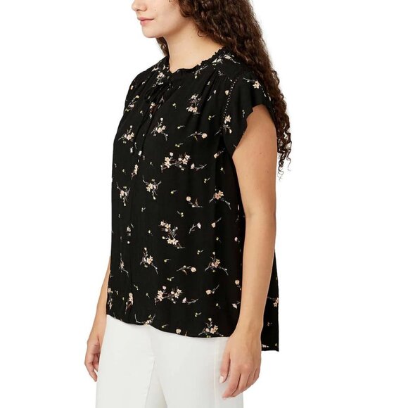 NEW Buffalo Flutter Sleeve Floral Top Blouse - Picture 7 of 7